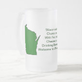Wisconsinite Champions Football, kaas en bier Matglas Bierpul (Voorkant links)