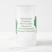 Wisconsinite Champions Football, kaas en bier Matglas Bierpul (Center)