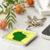 Wisconsinite Champions Football, kaas en bier Sleutelhanger (Zijkant)