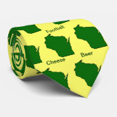 Wisconsinite Champions Football, kaas en bier Stropdas (Opgerold)