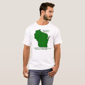 Wisconsinite Champions Football, kaas en bier T-shirt (Voorkant volledig)