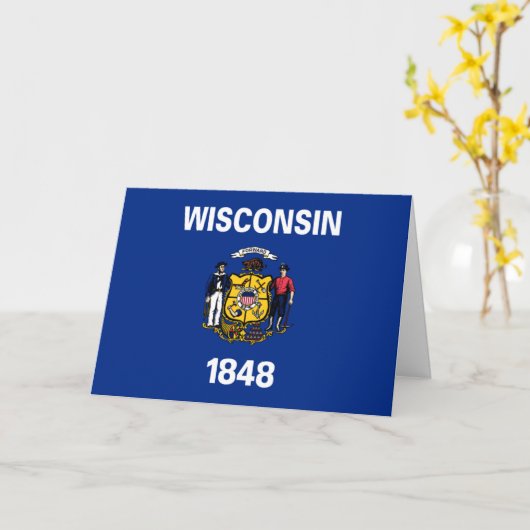 Wisconsinite Flag, Flag of Wisconsin Kaart (Gele Bloem)