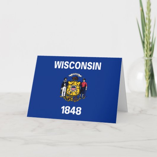 Wisconsinite Flag, Flag of Wisconsin Kaart (Voorkant)