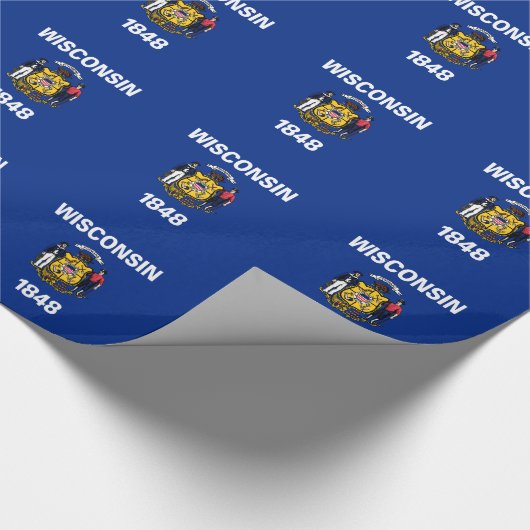Wisconsinse staatsvlag cadeaupapier (Hoek)