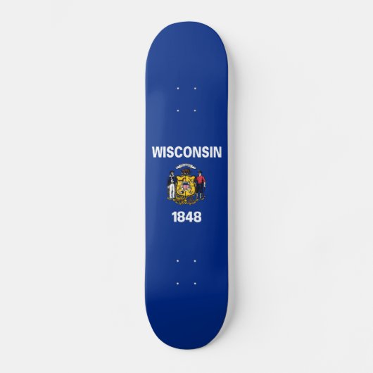 Wisconsinse staatsvlag persoonlijk skateboard (Voorkant)