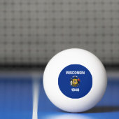 Wisconsinse staatsvlag pingpongbal (Net)