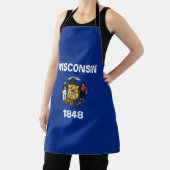 Wisconsinse staatsvlag schort (Insitu)