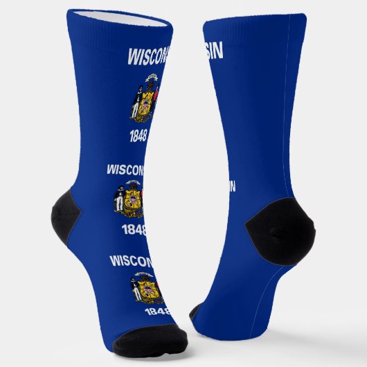 Wisconsinse staatsvlag sokken (Gebogen)