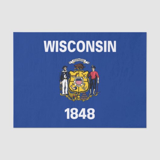 Wisconsinse staatsvlag tissuepapier (Voorkant)