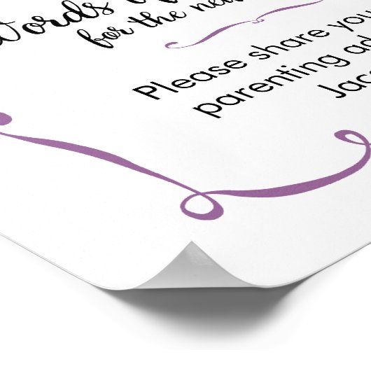 Wisdom Advice for New Mam Sign Poster (Hoek)