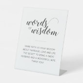 Wisdom Advice for Passen getrouwd Wedding Reclamebord Met Voetstuk (Voorkant)
