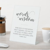 Wisdom Advice for Passen getrouwd Wedding Reclamebord Met Voetstuk (Insitu)