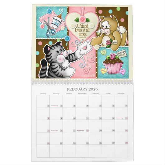 "Wisdom and Whimsy" 2026 Scripture Calendar Kalender (Feb 2026)