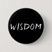 Wisdom B&W Ronde Button 5,7 Cm (Voorkant)