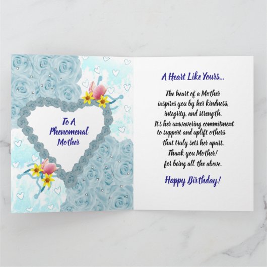 Wisdom, Beauty, & Kindness Mother Birthday Kaart (Binnen)