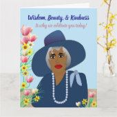 Wisdom, Beauty, & Kindness Mother Birthday Kaart (Gele Bloem)