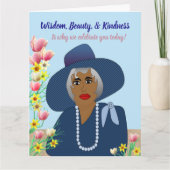 Wisdom, Beauty, & Kindness Mother Birthday Kaart (Voorkant)