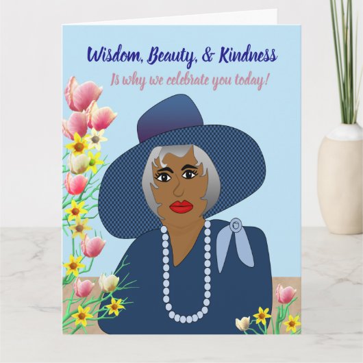 Wisdom, Beauty, & Kindness Mother Birthday Kaart (Voorkant)