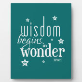 Wisdom begint in het Citaat van het Wonder Fotoplaat (Voorkant)