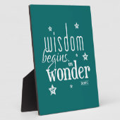 Wisdom begint in het Citaat van het Wonder Fotoplaat (Zijkant)