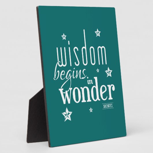 Wisdom begint in het Citaat van het Wonder Fotoplaat (Zijkant)