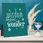 Wisdom begint in het Citaat van het Wonder Fotoplaat (Zijkant)