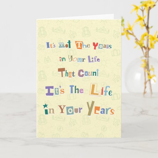 Wisdom Birthday Kaart (Gele Bloem)