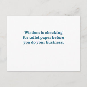 Wisdom (blauwe toiletkom) briefkaart