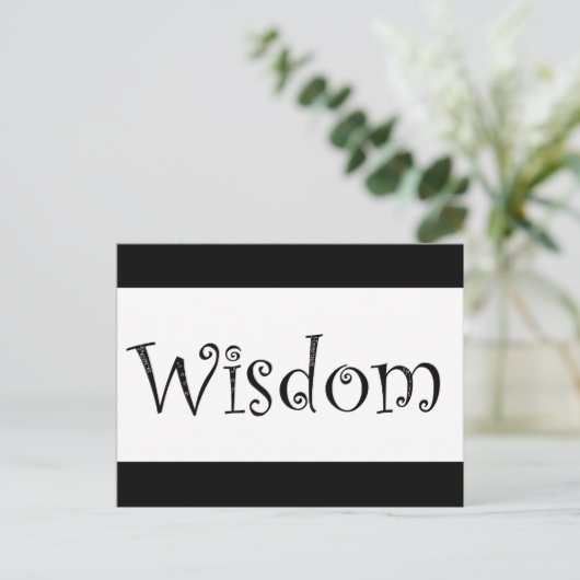 Wisdom Briefkaart (Staand voorkant)