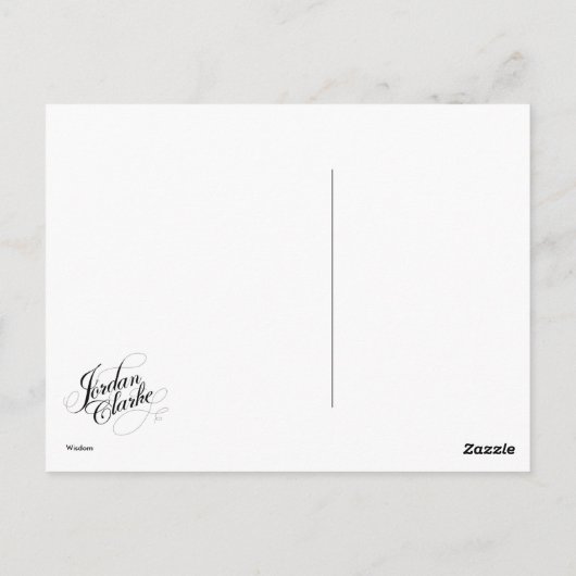 Wisdom Briefkaart (Achterkant)