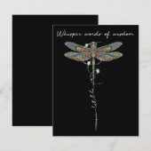 Wisdom Brocade Dragonfly Bedankkaart (Voorkant / Achterkant)