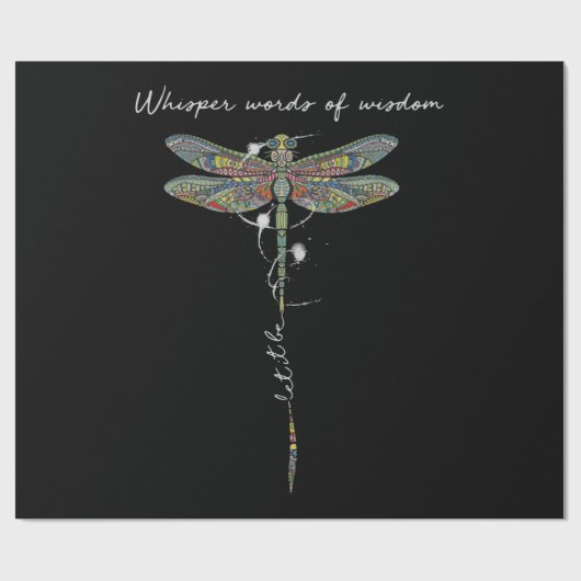 Wisdom Brocade Dragonfly Cadeaupapier (Vlak)