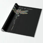 Wisdom Brocade Dragonfly Cadeaupapier (Uitgerold)
