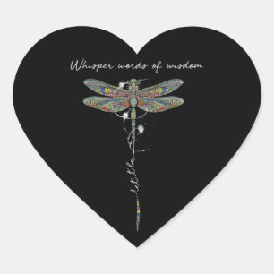 Wisdom Brocade Dragonfly Hart Sticker