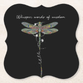 Wisdom Brocade Dragonfly Kartonnen Onderzetters (Voorkant)