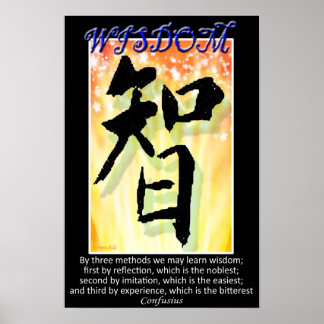 Wisdom - Chinees symbool Poster