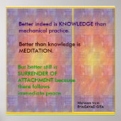 WISDOM Citaten uit Bhagavad Gita Poster (Voorkant)