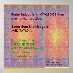 WISDOM Citaten uit Bhagavad Gita Poster