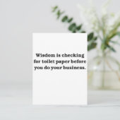 Wisdom (controle toiletpapier) briefkaart (Staand voorkant)