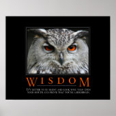 Wisdom Demotivationeel Poster (Voorkant)