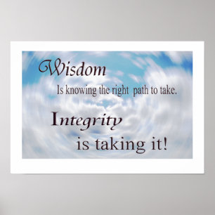 Wisdom en integriteit poster