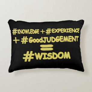 "WISDOM EQUATION" Cute Expression Design. Bestel n Accent Kussen