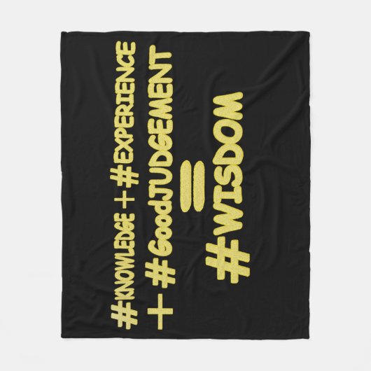 "WISDOM EQUATION" Cute Expression Design. Bestel n Fleece Deken (Voorkant)