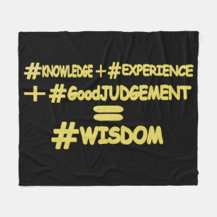 "WISDOM EQUATION" Cute Expression Design. Bestel n Fleece Deken
