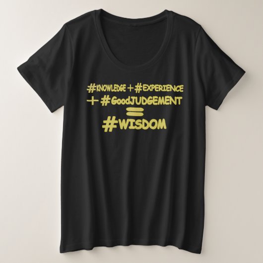 "WISDOM EQUATION" Cute Expression Design. Bestel n Grote Maat T-shirt (Design voorkant)