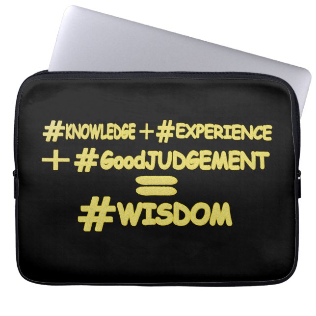 "WISDOM EQUATION" Cute Expression Design. Bestel n Laptop Sleeve (Voorkant)