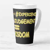 "WISDOM EQUATION" Cute Expression Design. Bestel n Latte Mok (Rechterhoek)