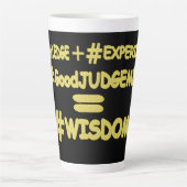 "WISDOM EQUATION" Cute Expression Design. Bestel n Latte Mok (Voorkant)