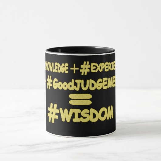 "WISDOM EQUATION" Cute Expression Design. Bestel n Mok (Midden)