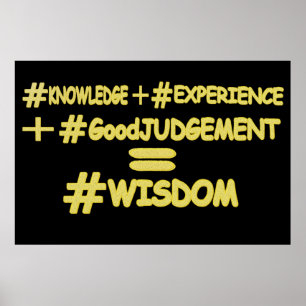 "WISDOM EQUATION" Cute Expression Design. Bestel n Poster